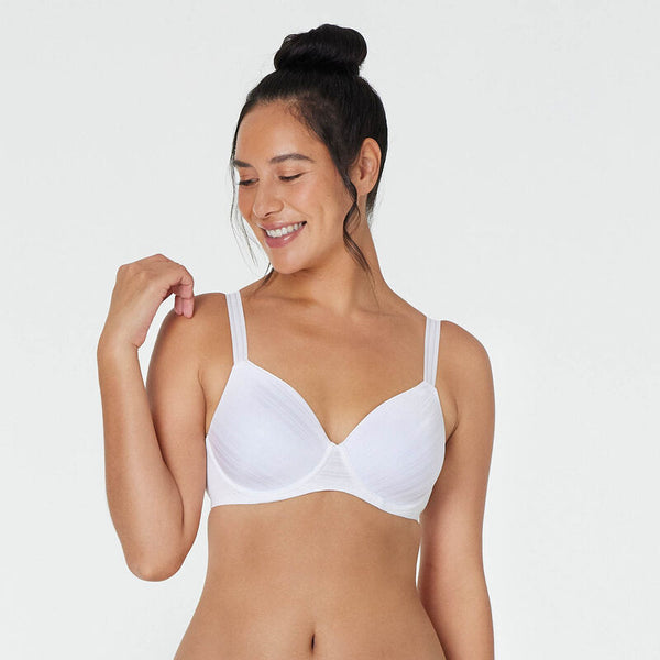 Bendon Embrace Full Coverage Bra, White, A-DD - Bras